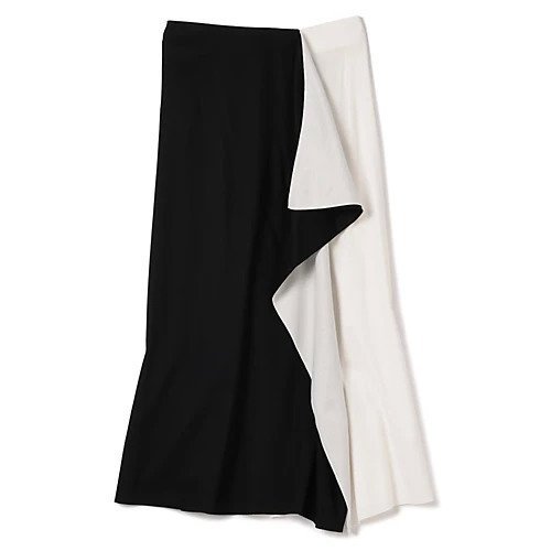 【プレインピープル/PLAIN PEOPLE】の60スムースバイカラースカート インテリア・キッズ・メンズ・レディースファッション・服の通販 founy(ファニー) ファッション Fashion レディースファッション Fashion for Women スカート Skirts シンプル Simple, Minimal ドレープ Drape, Draping Fabric 洗える Machine Washable クロ×シロ|ID: prp329100004721536 ipo3291000000034122259