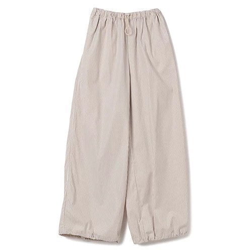【プレインピープル/PLAIN PEOPLE】のストライプタイプライターイージーパンツ インテリア・キッズ・メンズ・レディースファッション・服の通販 founy(ファニー) 　ファッション　Fashion　レディースファッション　Fashion for Women　パンツ　Pants & Trousers　タイプライター　Typewriter Fabric, Crisp Cotton　ドローコード　Drawcord, Drawstring Cord　洗える　Machine Washable　ライトベージュ|ID: prp329100004721538 ipo3291000000034122271