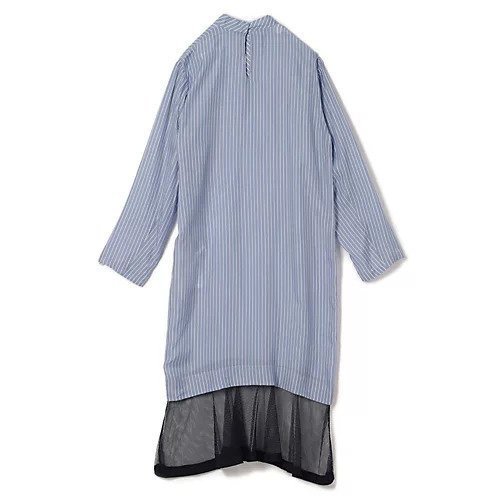 【トーガ トゥ/TOGA TOO】のCupra stripe dress 人気、トレンドファッション・服の通販 founy(ファニー) 　ファッション　Fashion　レディースファッション　Fashion for Women　ワンピース　Dresses　フォーマル・パーティードレス・結婚式用ドレス　Elegant & Casual Dresses　2025年　2025　2025-2026秋冬・A/W　Autumn/Winter 2025–26 AW25–26　キュプラ　Cupro, Eco Fabric　コンビ　Combo, Combination Style　シアー　Sheer, See-Through　スタンド　Stand Collar, Upright Stand　ストライプ　Stripe, Striped Pattern　ロング　Long, Long-Length　洗える　Machine Washable　other-2|ID: prp329100004721541 ipo3291000000034122287