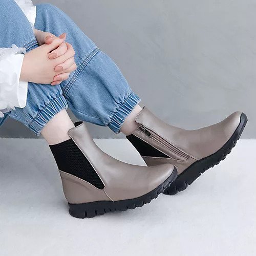 【エンチャンテッド/enchanted】の本革サイドリブジップショートブーツ インテリア・キッズ・メンズ・レディースファッション・服の通販 founy(ファニー) https://founy.com/ ファッション Fashion レディースファッション Fashion for Women シンプル Simple, Minimal |ID: prp329100004721546 ipo3291000000034122313