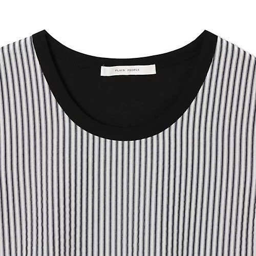 【プレインピープル/PLAIN PEOPLE】の超強撚天竺ストライプドッキングブラウス 人気、トレンドファッション・服の通販 founy(ファニー) 　ファッション　Fashion　レディースファッション　Fashion for Women　トップス・カットソー　Cut & Sew Tops　シャツ・ブラウス・オフィスカジュアル　Elegant Blouses & Button-Ups　サッカー　Seersucker, Summer Fabric　シアー　Sheer, See-Through　ストライプ　Stripe, Striped Pattern　ドッキング　Docking, Mixed Material　ノースリーブ　Sleeveless, No-Sleeve　吸水　Absorbent, Quick-Dry　夏　Summer　洗える　Machine Washable　other-3|ID: prp329100004722651 ipo3291000000034133546