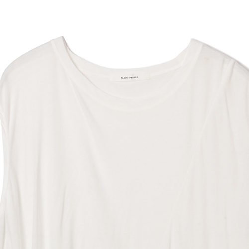【プレインピープル/PLAIN PEOPLE】の強撚ハイゲージ天竺イレギュラーヘムプルオーバー 人気、トレンドファッション・服の通販 founy(ファニー) 　ファッション　Fashion　レディースファッション　Fashion for Women　トップス・カットソー　Cut & Sew Tops　カジュアルプルオーバー・ニットトップス　Pullovers & Knit Tops / Casual Pullovers　ドレープ　Drape, Draping Fabric　ブラウジング　Blouson Silhouette, Cinched Waist　ボトム　Bottoms, Lower Wear　洗える　Machine Washable　other-3|ID: prp329100004722657 ipo3291000000034133593