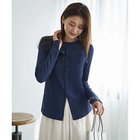 【スタイルデリ/STYLE DELI】のボタンいっぱいリブカットソートップス ネイビー|ID:prp329100004725209