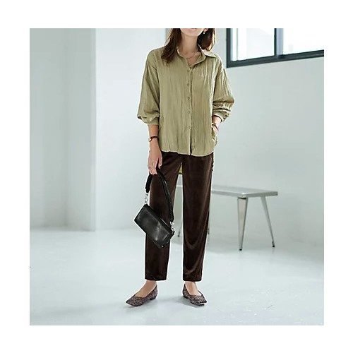【スタイルデリ/STYLE DELI】のシワ加工グロッシーシャツ 人気、トレンドファッション・服の通販 founy(ファニー) 　ファッション　Fashion　レディースファッション　Fashion for Women　トップス・カットソー　Cut & Sew Tops　シャツ・ブラウス・オフィスカジュアル　Elegant Blouses & Button-Ups　イエロー　Yellow　インナー　Innerwear　カフス　Cuff Design　サテン　Satin, Glossy Fabric　ジャケット　Jacket, Outerwear　スリット　Slit, Slit Detail　タートル　Turtleneck, Turtle Collar　長袖　Long Sleeve, Full Sleeve　バランス　Balance, Style Balance　フォルム　Silhouette, Form　フロント　Front, Front Design　ポケット　Pocket, Pocket Detail　旅行　Travel　エレガント 上品　Elegant　other-2|ID: prp329100004725211 ipo3291000000034144784