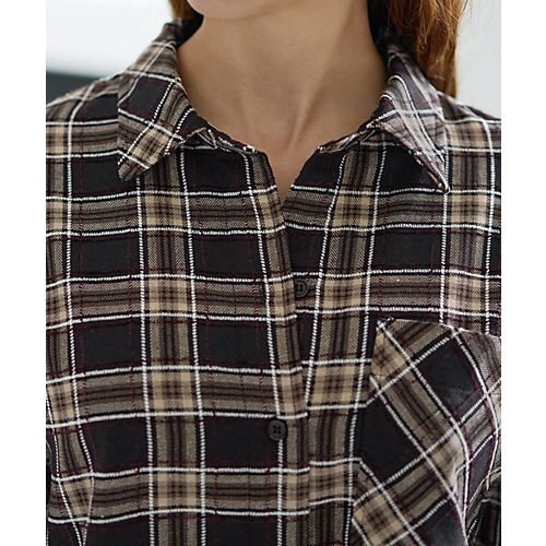 【スタイルデリ/STYLE DELI】の立体ステッチチェック柄シャツ 人気、トレンドファッション・服の通販 founy(ファニー) 　ファッション　Fashion　レディースファッション　Fashion for Women　トップス・カットソー　Cut & Sew Tops　シャツ・ブラウス・オフィスカジュアル　Elegant Blouses & Button-Ups　インナー　Innerwear　春　Spring　チェック　Check, Plaid, Tartan　フロント　Front, Front Design　プリント　Print, Printed Pattern　ポケット　Pocket, Pocket Detail　ミックス　Mix, Mixed Style　A/W・秋冬　Autumn/Winter　other-3|ID: prp329100004727465 ipo3291000000034153470