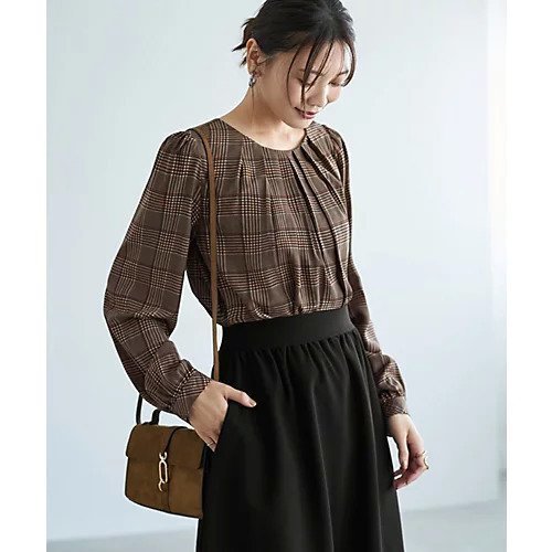 【スタイルデリ/STYLE DELI】の【LUXE】マットサテンチェック柄ブラウス インテリア・キッズ・メンズ・レディースファッション・服の通販 founy(ファニー) https://founy.com/ ファッション Fashion レディースファッション Fashion for Women トップス・カットソー Cut & Sew Tops シャツ・ブラウス・オフィスカジュアル Elegant Blouses & Button-Ups インナー Innerwear カーディガン Cardigan, Knitwear サロペット Overalls, Salopette ジャケット Jacket, Outerwear チェック Check, Plaid, Tartan デコルテ Décolleté, Neckline ポケット Pocket, Pocket Detail ミックス Mix, Mixed Style 夏 Summer |ID: prp329100004727477 ipo3291000000036262168