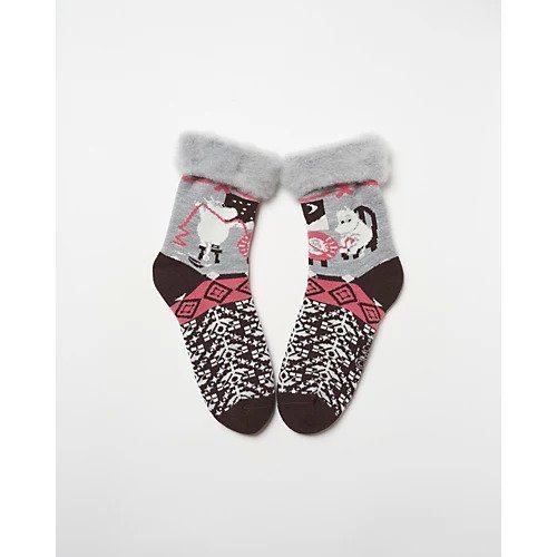 【フロムエフ/from F / GOODS】のムーミン&フローレン もこもこソックス インテリア・キッズ・メンズ・レディースファッション・服の通販 founy(ファニー) お家時間・ステイホーム Stay Home / At Home ギフト プレゼント Gift / Present ソックス Socks, Hosiery モチーフ Motif, Design Theme 抗菌 Antibacterial, Bacteria-Resistant light grey(neulos/編み物)|ID: prp329100004727493 ipo3291000000034153704
