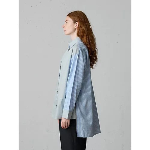 【ミディウミ/MidiUmi】のTWO&MOREストライプシャツ 人気、トレンドファッション・服の通販 founy(ファニー) ファッション Fashion レディースファッション Fashion for Women トップス・カットソー Cut & Sew Tops シャツ・ブラウス・オフィスカジュアル Elegant Blouses & Button-Ups ストライプ Stripe, Striped Pattern スリット Slit, Slit Detail タイプライター Typewriter Fabric, Crisp Cotton ビッグ Big, Oversized ブラウジング Blouson Silhouette, Cinched Waist ブロード Broadcloth, Fine Cotton 無地 Plain, Solid Color other-3|ID: prp329100004727738 ipo3291000000034155686