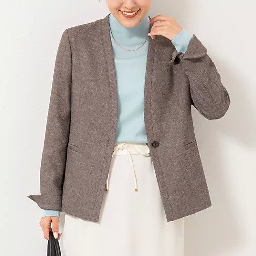 【ノーリーズソフィー/NOLLEY'S sophi】の《セットアップ対応》ウォッシャブルウール調ノーカラージャケット インテリア・キッズ・メンズ・レディースファッション・服の通販 founy(ファニー) https://founy.com/ ファッション Fashion レディースファッション Fashion for Women アウター Coat / Outerwear Collection レディースジャケット・軽アウター Jackets ノーカラージャケット / シンプル上品コーデ Collarless Jackets 2025年 2025 2025-2026秋冬・A/W Autumn/Winter 2025–26 AW25–26 ジャケット Jacket, Outerwear ストレッチ Stretch, Stretchy Fabric セットアップ Set-Up, Coordinated Outfit タイトスカート Pencil Skirt, Tight Skirt トレンド Trend, Trending Now |ID: prp329100004728638 ipo3291000000034163061