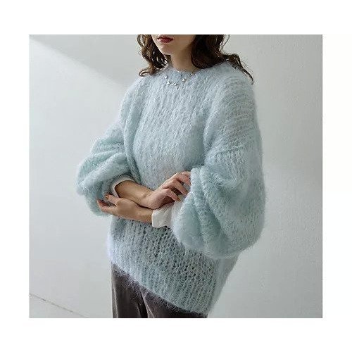 【ウィムガゼット/Whim Gazette】のハンドクルーニットプルオーバー インテリア・キッズ・メンズ・レディースファッション・服の通販 founy(ファニー) 　ファッション　Fashion　レディースファッション　Fashion for Women　トップス・カットソー　Cut & Sew Tops　ニット　Knit Tops & Sweaters　カジュアルプルオーバー・ニットトップス　Pullovers & Knit Tops / Casual Pullovers　2025年　2025　2025-2026秋冬・A/W　Autumn/Winter 2025–26 AW25–26　イタリア　Italy　ハンド　Hand, Handmade　ベビー　Baby, Babywear　スカイブルー|ID: prp329100004729604 ipo3291000000034166978