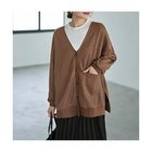 【スタイルデリ/STYLE DELI】のリラックスニットソーカーディガン ブラウン|ID: prp329100004729617 ipo3291000000036319355