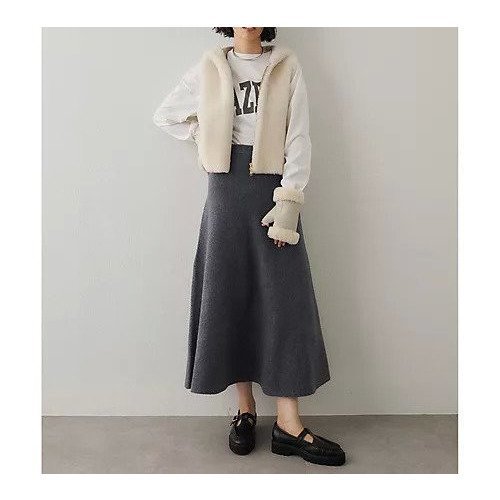 【ウィムガゼット/Whim Gazette】のニットフレアスカート 人気、トレンドファッション・服の通販 founy(ファニー) 　ファッション　Fashion　レディースファッション　Fashion for Women　スカート　Skirts　Aライン・フレアスカート　A-Line & Flared Skirts　2025年　2025　2025-2026秋冬・A/W　Autumn/Winter 2025–26 AW25–26　おすすめ　Recommended / Our Picks　ストレッチ　Stretch, Stretchy Fabric　セットアップ　Set-Up, Coordinated Outfit　フレア　Flare, Flared　ブルゾン　Blouson, Bomber Jacket　メランジ　Melange, Mixed Yarn　エレガント 上品　Elegant　A/W・秋冬　Autumn/Winter　other-3|ID: prp329100004729631 ipo3291000000034167175