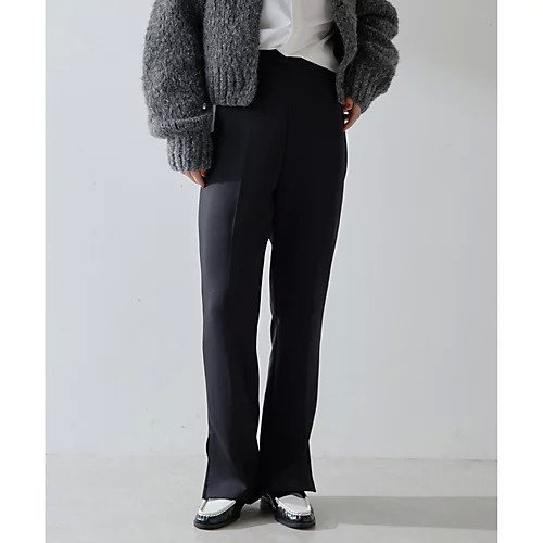 【ウィムガゼット/Whim Gazette】のジャージーパンツ インテリア・キッズ・メンズ・レディースファッション・服の通販 founy(ファニー) 　ファッション　Fashion　レディースファッション　Fashion for Women　パンツ　Pants & Trousers　ストレッチ　Stretch, Stretchy Fabric　スリット　Slit, Slit Detail　セットアップ　Set-Up, Coordinated Outfit　センター　Center, Center Line　ダブル　Double, Double-Breasted　おすすめ　Recommended / Our Picks　エレガント 上品　Elegant　2025年　2025　2025-2026秋冬・A/W　Autumn/Winter 2025–26 AW25–26　ブラック|ID: prp329100004729653 ipo3291000000034167319