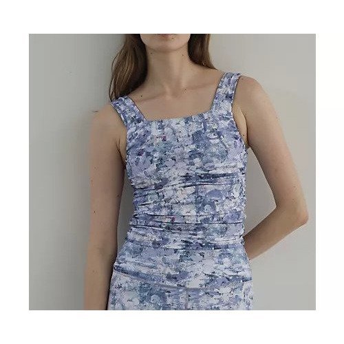 【ジュリエ/Julier】のsand flowerプリントミドルトップス インテリア・キッズ・メンズ・レディースファッション・服の通販 founy(ファニー) 　ファッション　Fashion　レディースファッション　Fashion for Women　トップス・カットソー　Cut & Sew Tops　スポーツウェア　Functional & Stylish Sportswear　ギャザー　Gathered, Ruffled　コレクション　Collection, Seasonal Line　スクエア　Square, Square Shape　ストレッチ　Stretch, Stretchy Fabric　テクスチャー　Texture, Textured Fabric　トレンド　Trend, Trending Now　人気　Popular, Best Seller　バランス　Balance, Style Balance　ビーチ　Beach, Seaside　フィット　Fit, Slim Fit　フラワー　Flower, Floral　プリント　Print, Printed Pattern　ボトム　Bottoms, Lower Wear　ミドル　Middle Length, Mid Height　水着　Swimsuit, Swimwear　ヨガ　Yoga, Yoga Wear　ラップ　Wrap, Wrap Design　ランニング　Running, Running Wear, Activewear, Jogging　リゾート　Resort, Vacation Style　リラックス　Relax, Relaxed Fit　レギンス　Leggings, Stretch Pants　エレガント 上品　Elegant　ブルー|ID: prp329100004729739 ipo3291000000034167936