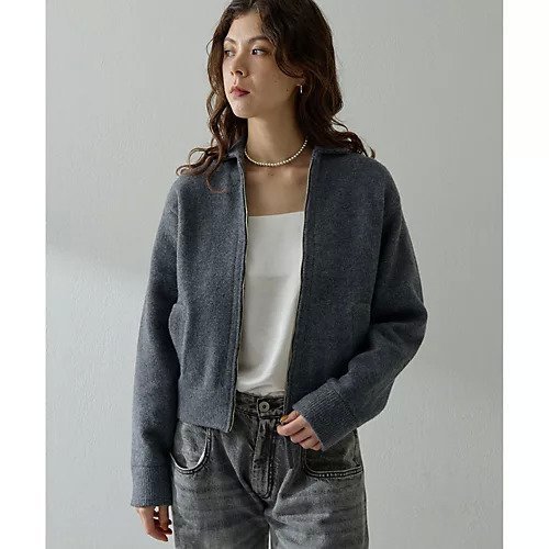 【ウィムガゼット/Whim Gazette】のニットブルゾン 人気、トレンドファッション・服の通販 founy(ファニー) 　ファッション　Fashion　レディースファッション　Fashion for Women　アウター　Coat / Outerwear Collection　ブルゾンジャケット・スポーティアウター　Blouson Jackets　トップス・カットソー　Cut & Sew Tops　ニット　Knit Tops & Sweaters　2025年　2025　2025-2026秋冬・A/W　Autumn/Winter 2025–26 AW25–26　おすすめ　Recommended / Our Picks　ストレッチ　Stretch, Stretchy Fabric　セットアップ　Set-Up, Coordinated Outfit　バランス　Balance, Style Balance　フォルム　Silhouette, Form　ブルゾン　Blouson, Bomber Jacket　ボトム　Bottoms, Lower Wear　メランジ　Melange, Mixed Yarn　エレガント 上品　Elegant　秋　Autumn　other-3|ID: prp329100004729753 ipo3291000000034168038