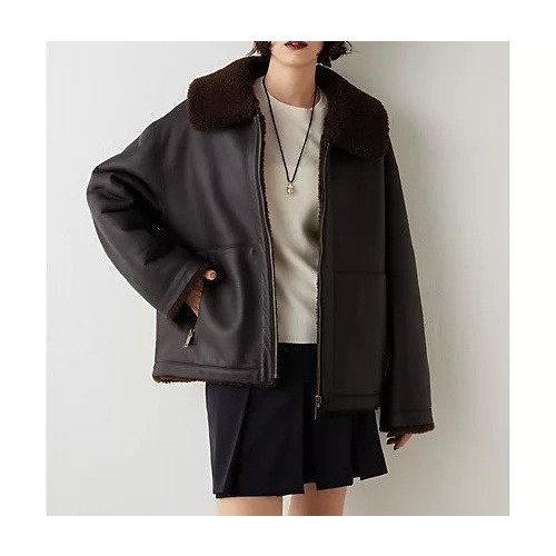 【ウィムガゼット/Whim Gazette】の【GEMINI】ムートンブルゾンコート 人気、トレンドファッション・服の通販 founy(ファニー) 　ファッション　Fashion　レディースファッション　Fashion for Women　アウター　Coat / Outerwear Collection　コート・ロングコート・ピーコート　Long Coats, Peacoats & More　ブルゾンジャケット・スポーティアウター　Blouson Jackets　インナー　Innerwear　カットソー　Cut and Sewn Top　スポーティ　Sporty, Casual Athletic　トレンド　Trend, Trending Now　ブルゾン　Blouson, Bomber Jacket　マニッシュ　Mannish, Boyish　ミドル　Middle Length, Mid Height　ムートン　Shearling, Mouton　リバーシブル　Reversible, Two-Sided　A/W・秋冬　Autumn/Winter　おすすめ　Recommended / Our Picks　2025年　2025　2025-2026秋冬・A/W　Autumn/Winter 2025–26 AW25–26　other-2|ID: prp329100004729764 ipo3291000000034168094