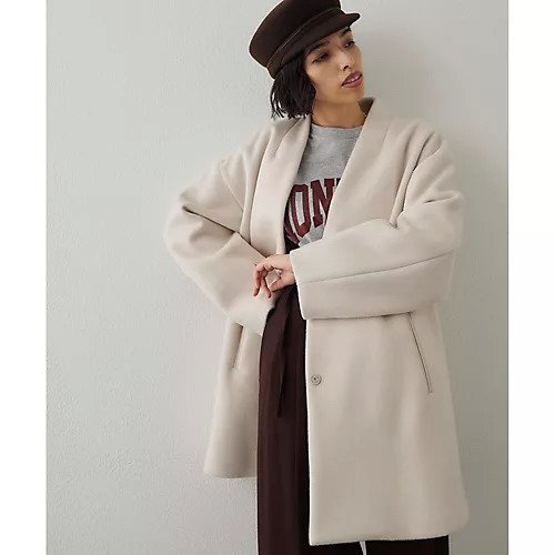 【ウィムガゼット/Whim Gazette】のダブルビーバーミドルコート 人気、トレンドファッション・服の通販 founy(ファニー) 　ファッション　Fashion　レディースファッション　Fashion for Women　アウター　Coat / Outerwear Collection　コート・ロングコート・ピーコート　Long Coats, Peacoats & More　カーディガン　Cardigan, Knitwear　ショルダー　Shoulder, Shoulder Strap　ショート　Short, Short Length　シンプル　Simple, Minimal　ジャケット　Jacket, Outerwear　スタンダード　Standard, Basic　トレンド　Trend, Trending Now　ドロップ　Drop Shoulder, Dropped Style　定番　Standard, Basic Item　フロント　Front, Front Design　ベーシック　Basic, Essential　ミドル　Middle Length, Mid Height　リラックス　Relax, Relaxed Fit　エレガント 上品　Elegant　2025年　2025　2025-2026秋冬・A/W　Autumn/Winter 2025–26 AW25–26　other-3|ID: prp329100004729768 ipo3291000000034168125