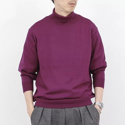 【ノーリーズ グッドマン/NOLLEY'S goodman / MEN】のウォッシャブル タートルネックニット 25AW インテリア・キッズ・メンズ・レディースファッション・服の通販 founy(ファニー) ファッション Fashion メンズファッション Fashion for Men 2025年 2025 2025-2026秋冬・A/W Autumn/Winter 2025–26 AW25–26 なめらか Smooth, Silky Texture インナー Innerwear ウォッシャブル Machine Washable ジャケット Jacket, Outerwear スラックス Slacks, Dress Pants タートルネック Turtleneck, High Neck デニム Denim, Jeans Material ブルゾン Blouson, Bomber Jacket リラックス Relax, Relaxed Fit エレガント 上品 Elegant パープル|ID: prp329100004729779 ipo3291000000034544141