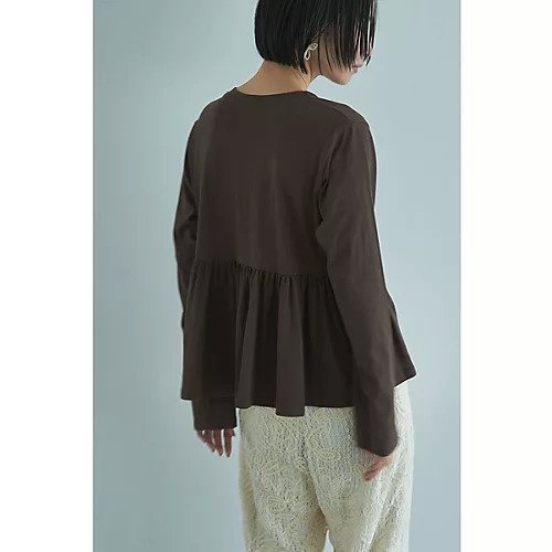 【マージュール/marjour】のCOFFEE PEPLUM TEE 人気、トレンドファッション・服の通販 founy(ファニー) 　ファッション　Fashion　レディースファッション　Fashion for Women　ストレッチ　Stretch, Stretchy Fabric　ペプラム　Peplum, Flared Hem　ポケット　Pocket, Pocket Detail　夏　Summer　other-3|ID: prp329100004731562 ipo3291000000034175696