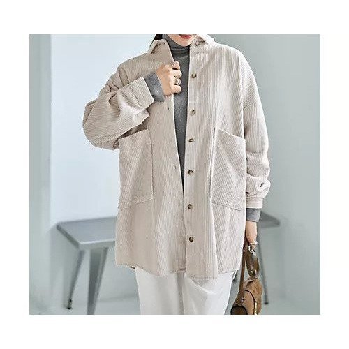 【スタイルデリ/STYLE DELI】の【LUXE】コーデュロイシャツジャケット インテリア・キッズ・メンズ・レディースファッション・服の通販 founy(ファニー) 　ファッション　Fashion　レディースファッション　Fashion for Women　アウター　Coat / Outerwear Collection　レディースジャケット・軽アウター　Jackets　コーデュロイ　Corduroy, Cord Fabric　ジャケット　Jacket, Outerwear　スリット　Slit, Slit Detail　タートルネック　Turtleneck, High Neck　バランス　Balance, Style Balance　フロント　Front, Front Design　ポケット　Pocket, Pocket Detail　メンズ　Men's, Menswear　冬　Winter / This Winter　A/W・秋冬　Autumn/Winter　エクリュ|ID: prp329100004731563 ipo3291000000034175718