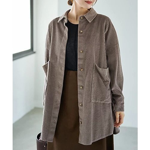 【スタイルデリ/STYLE DELI】の【LUXE】コーデュロイシャツジャケット インテリア・キッズ・メンズ・レディースファッション・服の通販 founy(ファニー) 　ファッション　Fashion　レディースファッション　Fashion for Women　アウター　Coat / Outerwear Collection　レディースジャケット・軽アウター　Jackets　コーデュロイ　Corduroy, Cord Fabric　ジャケット　Jacket, Outerwear　スリット　Slit, Slit Detail　タートルネック　Turtleneck, High Neck　バランス　Balance, Style Balance　フロント　Front, Front Design　ポケット　Pocket, Pocket Detail　メンズ　Men's, Menswear　冬　Winter / This Winter　A/W・秋冬　Autumn/Winter　モカグレー|ID: prp329100004731563 ipo3291000000034175722