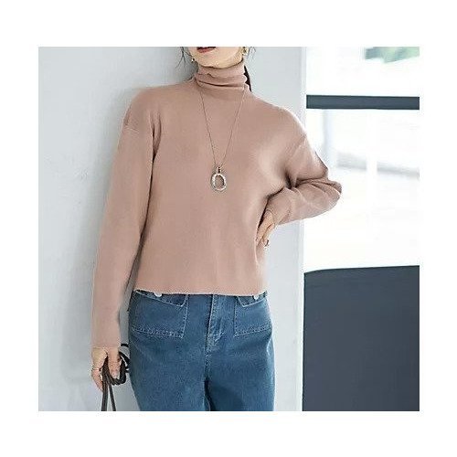 【スタイルデリ/STYLE DELI】のソフトタッチ タートルネックワイドトップス インテリア・キッズ・メンズ・レディースファッション・服の通販 founy(ファニー) 　ファッション　Fashion　レディースファッション　Fashion for Women　トップス・カットソー　Cut & Sew Tops　タートルネック・ハイネックトップス　Turtlenecks & High-Neck Tops　エアリー　Airy Texture　今季　This Season, Current Season　タートルネック　Turtleneck, High Neck　定番　Standard, Basic Item　バランス　Balance, Style Balance　フレア　Flare, Flared　ボックス　Boxy, Box Shape　ポケット　Pocket, Pocket Detail　ワイド　Wide, Wide Fit　A/W・秋冬　Autumn/Winter　ベージュ|ID: prp329100004731565 ipo3291000000034175786