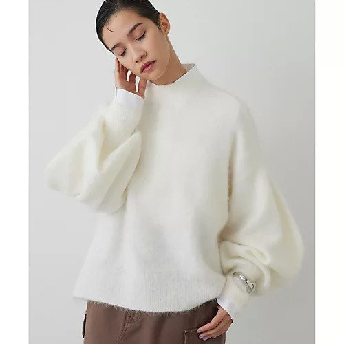 【ウィムガゼット/Whim Gazette】の【THE PAUSE】バレルスリーブニット 人気、トレンドファッション・服の通販 founy(ファニー) 　ファッション　Fashion　レディースファッション　Fashion for Women　トップス・カットソー　Cut & Sew Tops　ニット　Knit Tops & Sweaters　イエロー　Yellow　エアリー　Airy Texture　ヴィンテージ　Vintage Style　グラデーション　Gradient, Ombre　スリーブ　Sleeve, Long Sleeve / Short Sleeve　トレンド　Trend, Trending Now　モックネック　Mock Neck, Short Turtleneck　ワーク　Workwear, Utility Style　おすすめ　Recommended / Our Picks　エレガント 上品　Elegant　2025年　2025　2025-2026秋冬・A/W　Autumn/Winter 2025–26 AW25–26　other-3|ID: prp329100004731566 ipo3291000000034175810