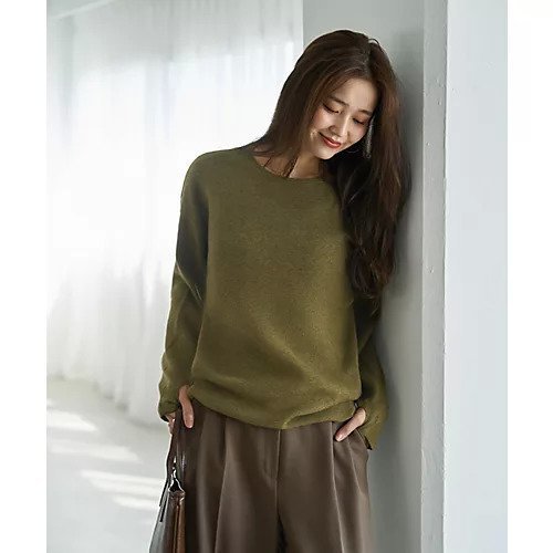 【スタイルデリ/STYLE DELI】のソフトタッチ 指あきクルーネックプルオーバー インテリア・キッズ・メンズ・レディースファッション・服の通販 founy(ファニー) 　ファッション　Fashion　レディースファッション　Fashion for Women　トップス・カットソー　Cut & Sew Tops　カジュアルプルオーバー・ニットトップス　Pullovers & Knit Tops / Casual Pullovers　イエロー　Yellow　インナー　Innerwear　エアリー　Airy Texture　コンパクト　Compact, Small Size　今季　This Season, Current Season　定番　Standard, Basic Item　長袖　Long Sleeve, Full Sleeve　バランス　Balance, Style Balance　フィット　Fit, Slim Fit　ポケット　Pocket, Pocket Detail　A/W・秋冬　Autumn/Winter　カーキ|ID: prp329100004731568 ipo3291000000034175863