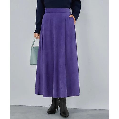 【スタイルデリ/STYLE DELI】の【LUXE】スエードサーキュラースカート 人気、トレンドファッション・服の通販 founy(ファニー) 　ファッション　Fashion　レディースファッション　Fashion for Women　スカート　Skirts　シンプル　Simple, Minimal　スリット　Slit, Slit Detail　パターン　Pattern, Design Print　パープル　Purple, Violet　フレア　Flare, Flared　ポケット　Pocket, Pocket Detail　ループ　Loop, Loop Knit　夏　Summer　エレガント 上品　Elegant　 other-1|ID: prp329100004731578 ipo3291000000034175951
