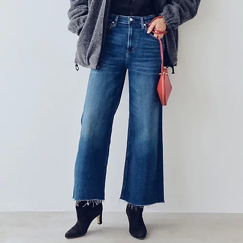【シチズンズ オブ ヒューマニティー/CITIZENS OF HUMANITY】のLYRA WIDE LEG CROP IN AMBRY 人気、トレンドファッション・服の通販 founy(ファニー) 　ファッション　Fashion　レディースファッション　Fashion for Women　ウォッシュ　Washed Finish　カットオフ　Cut-Off Design　コンパクト　Compact, Small Size　シンプル　Simple, Minimal　スニーカー　Sneakers, Trainers　バランス　Balance, Style Balance　フラット　Flat, Flat Shoes　フリンジ　Fringe, Tassel　フロント　Front, Front Design　ポケット　Pocket, Pocket Detail　ヨーク　Yoke, Yoke Design　洗える　Machine Washable　other-2|ID: prp329100004735969 ipo3291000000034910954