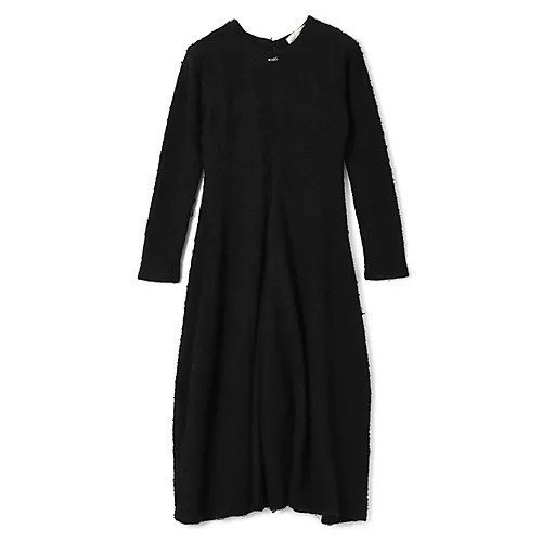 【フォトコピュー/PHOTOCOPIEU】のLONG SLEEVE JERSEY DRESS インテリア・キッズ・メンズ・レディースファッション・服の通販 founy(ファニー) 　ファッション　Fashion　レディースファッション　Fashion for Women　トップス・カットソー　Cut & Sew Tops　ワンピース　Dresses　フォーマル・パーティードレス・結婚式用ドレス　Elegant & Casual Dresses　2025年　2025　2025-2026秋冬・A/W　Autumn/Winter 2025–26 AW25–26　クラシカル　Classical, Vintage-Inspired　ジャカード／ジャガード　Jacquard, Woven Pattern　ツイード　Twill, Twill Weave　ドレス　Dress, One-Piece　プレート　Plate, Dish　洗える　Machine Washable　BLACK|ID: prp329100004735975 ipo3291000000034210380