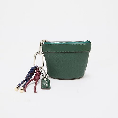 【トプカピ/TOPKAPI】の【TREASURE TOPKAPI】スムースレザー 幾何柄 マルチケース バッグチャーム インテリア・キッズ・メンズ・レディースファッション・服の通販 founy(ファニー) 　ファッション　Fashion　レディースファッション　Fashion for Women　アクセサリー　Fashion Accessories　キーホルダー　Keychain, Key Holder　コンビ　Combo, Combination Style　チャーム　Charm, Pendant　トレンド　Trend, Trending Now　ポーチ　Pouch, Small Case　リップ　Lip, Lip Motif　ダークグリーン|ID: prp329100004735996 ipo3291000000034210539