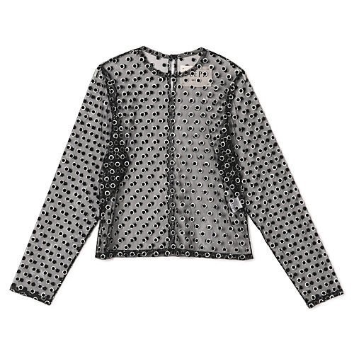 【エレフ/Eleph】のSPARKLE TEE インテリア・キッズ・メンズ・レディースファッション・服の通販 founy(ファニー) 　ファッション　Fashion　レディースファッション　Fashion for Women　2025年　2025　2025-2026秋冬・A/W　Autumn/Winter 2025–26 AW25–26　サークル　Circle, Round Design　シルバー　Silver, Metallic Silver　BLACK|ID: prp329100004737447 ipo3291000000035316540