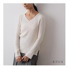 【ドレスハーセルフ/DRESS HERSELF】の【洗える】セーター/シルクカシミヤ リブ Vネック オフシロ|ID: prp329100004737461 ipo3291000000034219569
