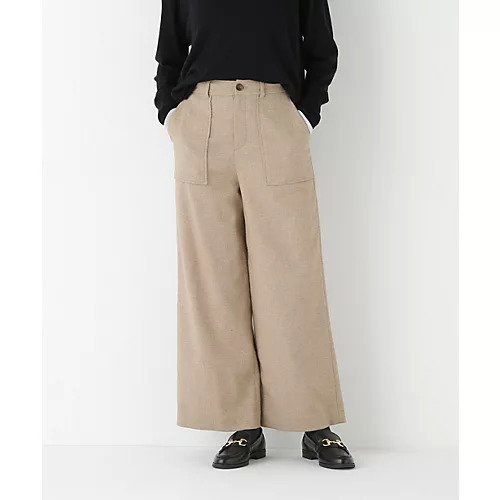 【ヒューマンウーマン/HUMAN WOMAN】のシルクネップツイルツィードベイカーセミワイドパンツ インテリア・キッズ・メンズ・レディースファッション・服の通販 founy(ファニー) 　ファッション　Fashion　レディースファッション　Fashion for Women　パンツ　Pants & Trousers　おすすめ　Recommended / Our Picks　シルク　Silk, 100% Silk　スタンダード　Standard, Basic　スニーカー　Sneakers, Trainers　ツイード／ツィード　Choker, Choker Necklace　ツイル　Twist, Twisted Detail　ネップ　Nepp, Slub Yarn　ボトム　Bottoms, Lower Wear　ベージュ|ID: prp329100004737485 ipo3291000000034219751