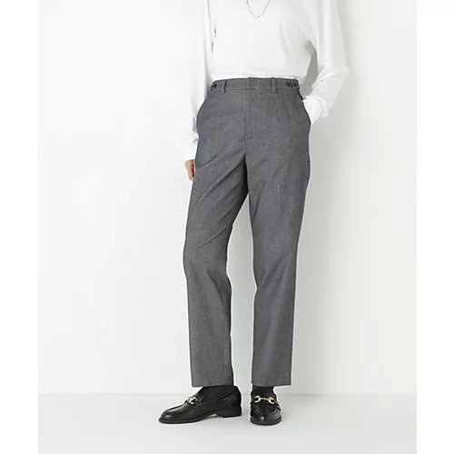【ヒューマンウーマン/HUMAN WOMAN】のピケスエードスリムストレートパンツ インテリア・キッズ・メンズ・レディースファッション・服の通販 founy(ファニー) 　ファッション　Fashion　レディースファッション　Fashion for Women　パンツ　Pants & Trousers　おすすめ　Recommended / Our Picks　スタンダード　Standard, Basic　ストレッチ　Stretch, Stretchy Fabric　ストレート　Straight, Straight Cut　バランス　Balance, Style Balance　ロング　Long, Long-Length　定番　Standard, Basic Item　春　Spring　ネイビー|ID: prp329100004737487 ipo3291000000034219764