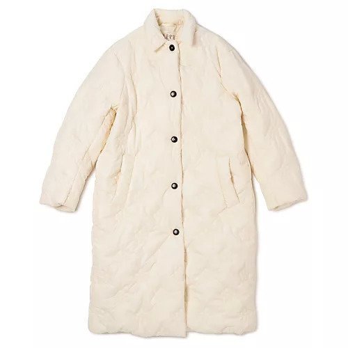 【エレフ/Eleph】のBIG PUFF COAT インテリア・キッズ・メンズ・レディースファッション・服の通販 founy(ファニー) 　ファッション　Fashion　レディースファッション　Fashion for Women　アウター　Coat / Outerwear Collection　コート・ロングコート・ピーコート　Long Coats, Peacoats & More　2025年　2025　2025-2026秋冬・A/W　Autumn/Winter 2025–26 AW25–26　キルト　Quilt, Quilted Fabric　クラシック　Classic, Timeless Style　スリット　Slit, Slit Detail　フラワー　Flower, Floral　ポケット　Pocket, Pocket Detail　防寒　Cold Protection, Winter-Ready　OFF WHITE|ID: prp329100004737514 ipo3291000000034219936