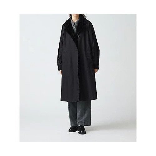 【ミズイロ インド/mizuiro ind】のバックボアコート インテリア・キッズ・メンズ・レディースファッション・服の通販 founy(ファニー) 　ファッション　Fashion　レディースファッション　Fashion for Women　アウター　Coat / Outerwear Collection　コート・ロングコート・ピーコート　Long Coats, Peacoats & More　なめらか　Smooth, Silky Texture　ロング　Long, Long-Length　人気　Popular, Best Seller　今季　This Season, Current Season　再入荷　Restock / Back in Stock　ブラック|ID: prp329100004738920 ipo3291000000034229348