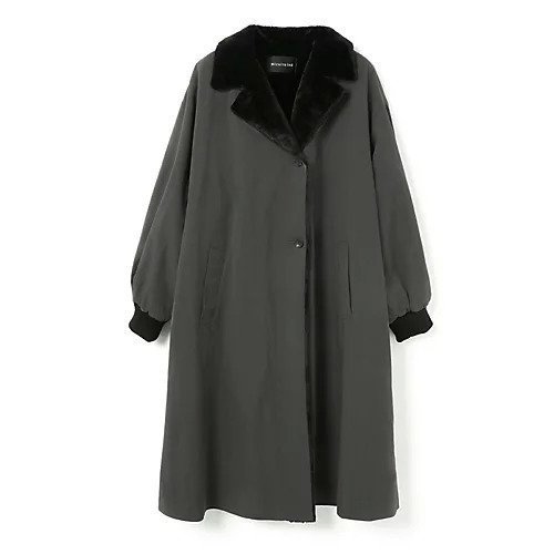 【ミズイロ インド/mizuiro ind】のバックボアコート インテリア・キッズ・メンズ・レディースファッション・服の通販 founy(ファニー) 　ファッション　Fashion　レディースファッション　Fashion for Women　アウター　Coat / Outerwear Collection　コート・ロングコート・ピーコート　Long Coats, Peacoats & More　なめらか　Smooth, Silky Texture　ロング　Long, Long-Length　人気　Popular, Best Seller　今季　This Season, Current Season　再入荷　Restock / Back in Stock　チャコールグレー|ID: prp329100004738920 ipo3291000000034229352