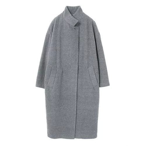 【ミズイロ インド/mizuiro ind】のウールブレンドスタンドカラーコート インテリア・キッズ・メンズ・レディースファッション・服の通販 founy(ファニー) 　ファッション　Fashion　レディースファッション　Fashion for Women　アウター　Coat / Outerwear Collection　コート・ロングコート・ピーコート　Long Coats, Peacoats & More　スタンダード　Standard, Basic　ハイネック　High Neck, Mock Neck　ベーシック　Basic, Essential　人気　Popular, Best Seller　再入荷　Restock / Back in Stock　チャコールグレー|ID: prp329100004738922 ipo3291000000034229372