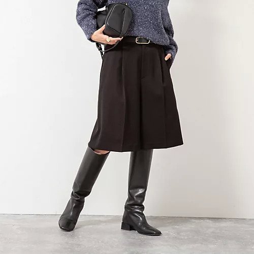 【ノーリーズ/NOLLEY'S】のウォッシャブルフラノ風ハーフパンツ インテリア・キッズ・メンズ・レディースファッション・服の通販 founy(ファニー) 　ファッション　Fashion　レディースファッション　Fashion for Women　パンツ　Pants & Trousers　ショートパンツ・ハーフパンツ　High-Waisted & Relaxed Shorts　2025年　2025　2025-2026秋冬・A/W　Autumn/Winter 2025–26 AW25–26　ウォッシャブル　Machine Washable　ショート　Short, Short Length　ストレッチ　Stretch, Stretchy Fabric　ハーフ　Half, Half-Length　冬　Winter / This Winter　秋　Autumn　ブラック|ID: prp329100004739997 ipo3291000000034241105