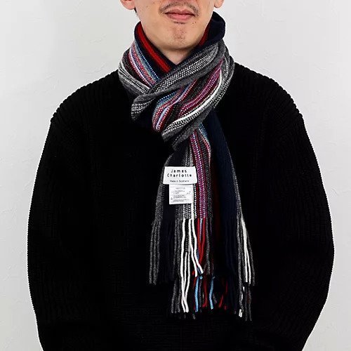 【ノーリーズ グッドマン/NOLLEY'S goodman / MEN】の【JAMES CHARLOTTE/ジェームス・シャルロット】Lambswool Russell Muffler 25 人気、トレンドファッション・服の通販 founy(ファニー) 　ファッション　Fashion　メンズファッション　Fashion for Men　ハンド　Hand, Handmade　ビビッド　Vivid, Bright Tone　フレーム　Frame, Outline　ラッセル　Raschel, Raschel Lace　ワンポイント　One Point, Statement Accent　ギフト プレゼント　Gift / Present　 other-1|ID: prp329100004740044 ipo3291000000034565733