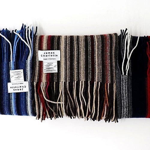 【ノーリーズ グッドマン/NOLLEY'S goodman / MEN】の【JAMES CHARLOTTE/ジェームス・シャルロット】Lambswool Russell Muffler 25 インテリア・キッズ・メンズ・レディースファッション・服の通販 founy(ファニー) 　ファッション　Fashion　メンズファッション　Fashion for Men　ハンド　Hand, Handmade　ビビッド　Vivid, Bright Tone　フレーム　Frame, Outline　ラッセル　Raschel, Raschel Lace　ワンポイント　One Point, Statement Accent　ギフト プレゼント　Gift / Present　ブラウンベージュ系1|ID: prp329100004740044 ipo3291000000034565736