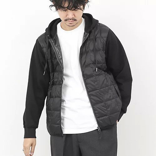 【ノーリーズ グッドマン/NOLLEY'S goodman / MEN】の【TAION/タイオン】W-ZIP DOWN HOODIE with SWEATS SLEEVE 25AW 人気、トレンドファッション・服の通販 founy(ファニー) ファッション Fashion メンズファッション Fashion for Men 切替 Switching, Contrast Panel ジップ Zip, Zipper ジャケット Jacket, Outerwear スウェット / スエット Sweatshirt, Sweatwear スラックス Slacks, Dress Pants ダウン Down, Puffer デニム Denim, Jeans Material パーカー Hoodie, Parka ベーシック Basic, Essential ポケット Pocket, Pocket Detail 2025年 2025 2025-2026秋冬・A/W Autumn/Winter 2025–26 AW25–26 other-1|ID: prp329100004740056 ipo3291000000034241599