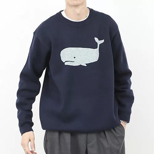 【ノーリーズ グッドマン/NOLLEY'S goodman / MEN】のクジラWJQ ダブルジャカードニット 25AW インテリア・キッズ・メンズ・レディースファッション・服の通販 founy(ファニー) 　ファッション　Fashion　メンズファッション　Fashion for Men　2025年　2025　2025-2026秋冬・A/W　Autumn/Winter 2025–26 AW25–26　おすすめ　Recommended / Our Picks　インナー　Innerwear　ウォッシャブル　Machine Washable　ギフト プレゼント　Gift / Present　シンプル　Simple, Minimal　ジャカード／ジャガード　Jacquard, Woven Pattern　ジャケット　Jacket, Outerwear　スウェット / スエット　Sweatshirt, Sweatwear　スラックス　Slacks, Dress Pants　ダブル　Double, Double-Breasted　デニム　Denim, Jeans Material　ブルゾン　Blouson, Bomber Jacket　ネイビー|ID: prp329100004740057 ipo3291000000034494806