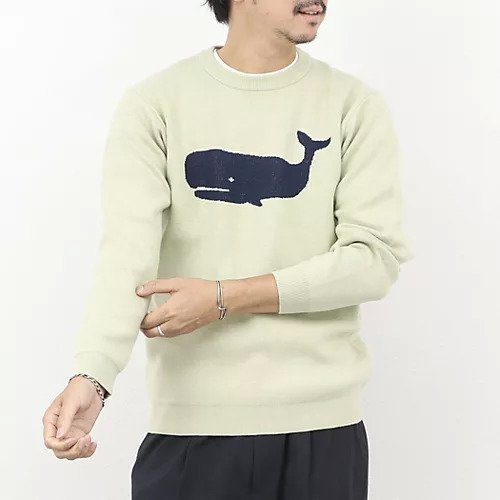 【ノーリーズ グッドマン/NOLLEY'S goodman / MEN】のクジラWJQ ダブルジャカードニット 25AW インテリア・キッズ・メンズ・レディースファッション・服の通販 founy(ファニー) 　ファッション　Fashion　メンズファッション　Fashion for Men　2025年　2025　2025-2026秋冬・A/W　Autumn/Winter 2025–26 AW25–26　おすすめ　Recommended / Our Picks　インナー　Innerwear　ウォッシャブル　Machine Washable　ギフト プレゼント　Gift / Present　シンプル　Simple, Minimal　ジャカード／ジャガード　Jacquard, Woven Pattern　ジャケット　Jacket, Outerwear　スウェット / スエット　Sweatshirt, Sweatwear　スラックス　Slacks, Dress Pants　ダブル　Double, Double-Breasted　デニム　Denim, Jeans Material　ブルゾン　Blouson, Bomber Jacket　イエローグリーン|ID: prp329100004740057 ipo3291000000034494808