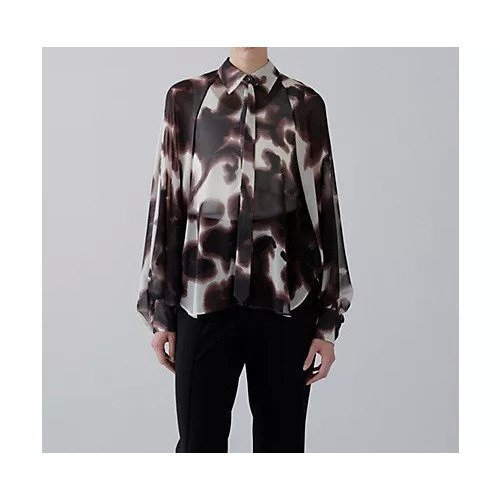 【アドーア/ADORE】のロールシャッハプリントブラウス 人気、トレンドファッション・服の通販 founy(ファニー) 　ファッション　Fashion　レディースファッション　Fashion for Women　トップス・カットソー　Cut & Sew Tops　シャツ・ブラウス・オフィスカジュアル　Elegant Blouses & Button-Ups　おすすめ　Recommended / Our Picks　シフォン　Chiffon, Lightweight Fabric　スタンダード　Standard, Basic　スリーブ　Sleeve, Long Sleeve / Short Sleeve　フィット　Fit, Slim Fit　プリント　Print, Printed Pattern　モダン　Modern, Contemporary　モチーフ　Motif, Design Theme　ルーズ　Loose, Oversized　A/W・秋冬　Autumn/Winter　other-2|ID: prp329100004741067 ipo3291000000034254605