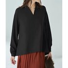 【スタイルデリ/STYLE DELI】の【LUXE】ハートVネックブラウス 人気、トレンドファッション・服の通販 founy(ファニー) ファッション Fashion レディースファッション Fashion for Women トップス・カットソー Cut & Sew Tops シャツ・ブラウス・オフィスカジュアル Elegant Blouses & Button-Ups Vネックトップス V-Neck Tops / V-Cut Neckline Shirts インナー Innerwear シンプル Simple, Minimal とろみ Fluid, Flowy Fabric デコルテ Décolleté, Neckline 定番 Standard, Basic Item ハイネック High Neck, Mock Neck バランス Balance, Style Balance フォルム Silhouette, Form ポケット Pocket, Pocket Detail ミックス Mix, Mixed Style 夏 Summer エレガント 上品 Elegant thumbnail ライトブラック|ID: prp329100004741070 ipo3291000000034254630