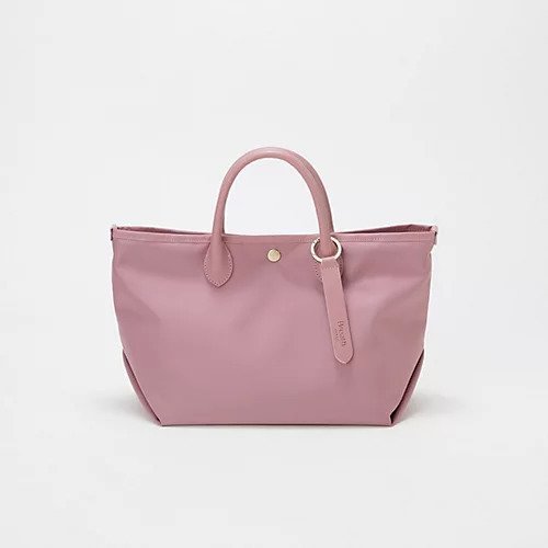 【トプカピ/TOPKAPI】の【Breath TOPKAPI】ナイロン レザーハンドル シンプル ミニ トートバッグ / 軽量 インテリア・キッズ・メンズ・レディースファッション・服の通販 founy(ファニー) 　ファッション　Fashion　レディースファッション　Fashion for Women　バッグ　Bags　ショルダー　Shoulder, Shoulder Strap　シンプル　Simple, Minimal　スタイリッシュ　Stylish, Fashionable　スマート　Smart, Elegant　チャーム　Charm, Pendant　フォルム　Silhouette, Form　メタル　Metal, Metal Parts　軽量　Lightweight, Ultra Light　ピンクグレー|ID: prp329100004741089 ipo3291000000034254764