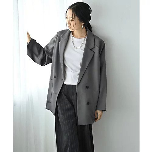 【スタイルデリ/STYLE DELI】の【BLK001】ビックダブルテーラードジャケット 人気、トレンドファッション・服の通販 founy(ファニー) 　ファッション　Fashion　レディースファッション　Fashion for Women　アウター　Coat / Outerwear Collection　レディースジャケット・軽アウター　Jackets　テーラードジャケット / 通勤・きれいめスタイル　Tailored Jackets & Blazers　インナー　Innerwear　春　Spring　秋　Autumn　クール　Cool, Chic　ジャケット　Jacket, Outerwear　ダブル　Double, Double-Breasted　デニム　Denim, Jeans Material　トレンド　Trend, Trending Now　ドレープ　Drape, Draping Fabric　バランス　Balance, Style Balance　ポケット　Pocket, Pocket Detail　マニッシュ　Mannish, Boyish　ロング　Long, Long-Length　冬　Winter / This Winter　おすすめ　Recommended / Our Picks　エレガント 上品　Elegant　ビジネス 仕事 通勤　Business / Work / Commuting　other-3|ID: prp329100004741097 ipo3291000000034254841